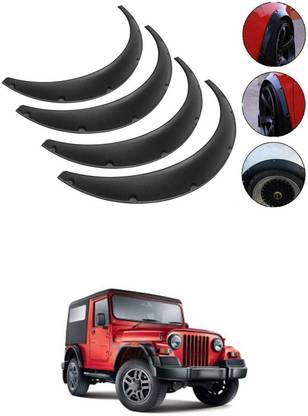 XZRTZ Car Fender Flares Over Wide Body Wheel Arches Auto Rivet Bolt Style 112 Matte, Glossy Mahindra Thar Front Garnish