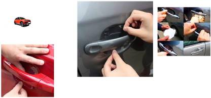 Max In 3D Car Door Invisible Handle Cup Scratch Guard Sticker for vitara breeza Glossy Maruti Vitara Brezza ZXI Petrol Side Garnish