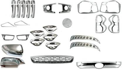 CCE Exterior Chrome Accessories Combo Kit Side Garnish Set of 27Pcs Chrome MAHINDRA Scorpio Side Garnish