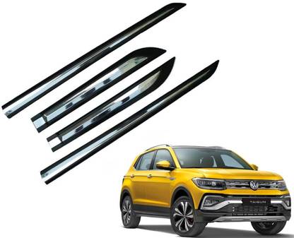Ds enterprise Half Chrome Side Beading Moulding with 3M Adhesive Tape for Taigun All Models Chrome, Matte Volkswagen NA Side Garnish