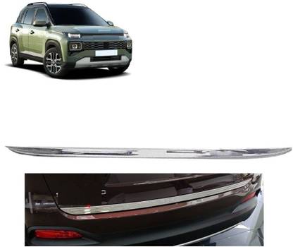 MotoshozX Car Chrome Dicky Trunk Garnish Boot Steel Trim Compatible with Hyundai Exter Chrome Hyundai NA Rear Garnish