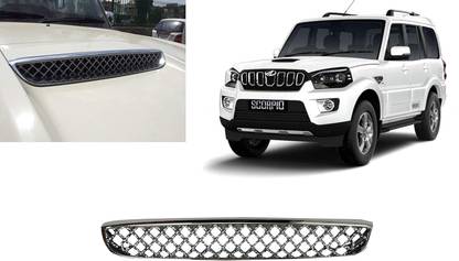 AutoZone Bonnet Scoop Cover Chrome Finishing Suitable For Mahindra Scorpio (2014-2016) Chrome MAHINDRA Scorpio Front Garnish