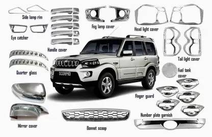 paxauto SCORPIO 17 CHROME KIT Chrome MAHINDRA Scorpio Front Garnish