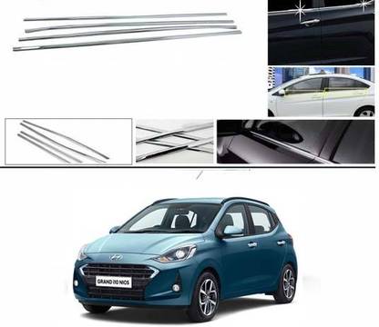 AutoZone Lower Window Garnish Chrome Finish For Hyundai Grand i10 nios (2019-2021) Chrome Hyundai Grand i10 Nios Era Petrol Side Garnish