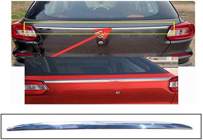 Auto E-Shopping ABS Plastic Chrome Diggi Garnish Patti Dicky Rear Boot Trunk Guard Urban Cruiser Glossy, Chrome Toyota NA Rear Garnish
