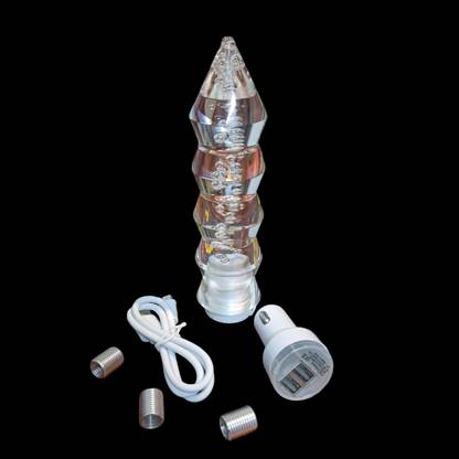 YOURKARTS.COM LED Crystal Sporty Bubble Styling Handle Gear Shift Knob Conical Shape Universal Car Gear Lever