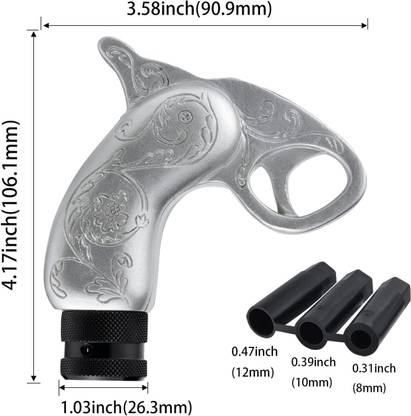 YOURKARTS.COM Introduce Cool Gear Stick Shifting Knob Car Shifter Truck & SUV, Gold (Silver) Car Gear Lever