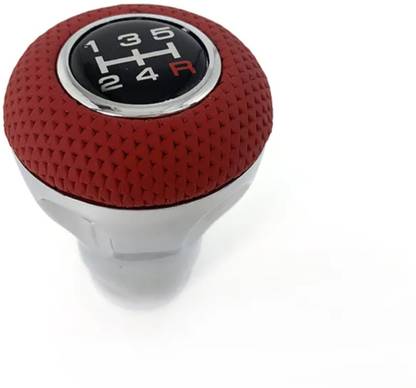 YOURKARTS.COM Leather & Chrome Gear Shift Knob - 5/6 Speed (0577)) Car Gear Lever