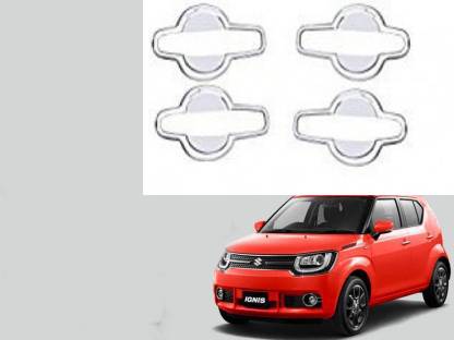 Bubu Car silver Plated chrome door handle finger guard for Maruti Ignis all model Car Grab Handle Cover