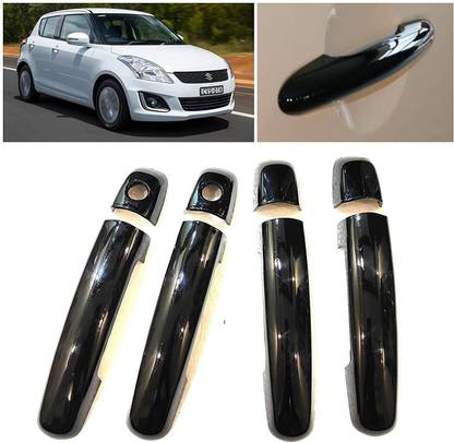 Amabu Car Black chrome plated door handle catch cover for Maruti Swift (2009-2016) Car Grab Handle Cover