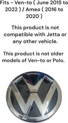 Auto-Ex Front Bumper Grill Car Logo/Emblem For Ven-to (June 2015 to 2022) / Ameo Car Grill Cover