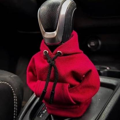 silkyfit Car Gear Knob Mini Hoodie for Gear Cover Red Car Handbrake Grip