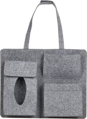 OON Car Back Seat Organizer Bag-Light Grey Multi Pocket Felt Car Storage Bag
