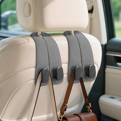 HSR 2 Pack Double Car Seat Headrest Hooks, Cars Organizer and Storage Accessories Car Side Seat Catcher
