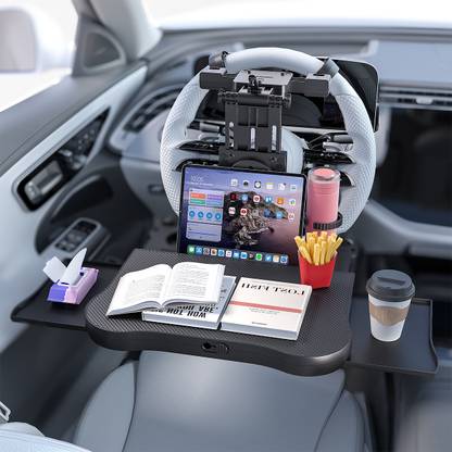 STHIRA Car Backseat Organizer Multi Use Foldable Tray Holder Cup Holder Tray Table