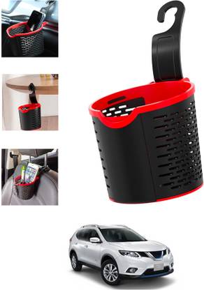 monolive Multiuse Black/Red Car Hanging Convenient Basket-318 Car Storage Bag & Bin