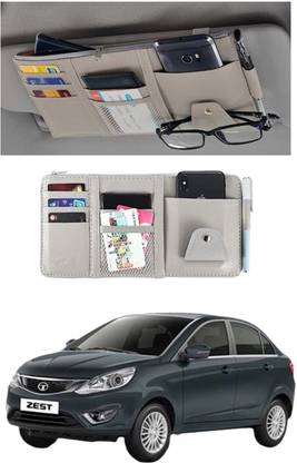 FF TRADERS Car Visor Hanging Organiser for Zest Car Multi Pocket