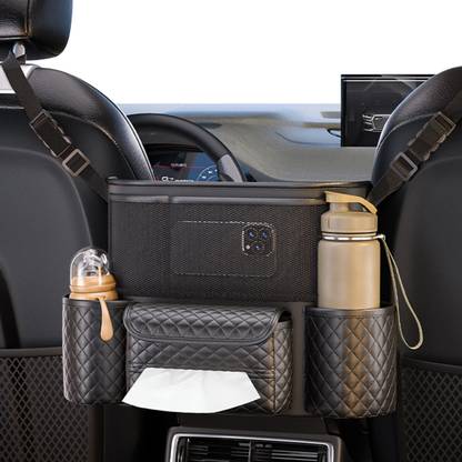 Verilux Car Organizer Bag for Center Console with Tissue Box Cup Holder Headrest Use Car Storage Bag & Bin