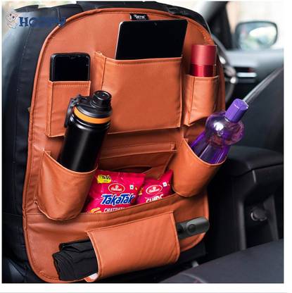 Auto Oprema Organizer PU Bag With Folding Car Meal Tray Car Multi Pocket