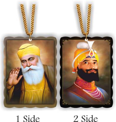 ARTEND Guru Nanak Dev Ji & Guru Gobind Singh Ji Car Hanging Ornament