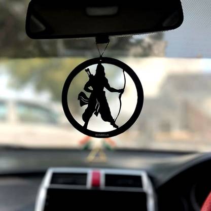 MH VILLA Jai Shree Ram Ayodhya 3D Car Hanging Car Car Hanging Ornament