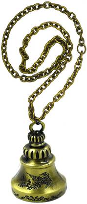 AFH Feng Shui Pagoda Temple Bell Bronze Car Interior Rearview Hanging Ornament Car Hanging Ornament