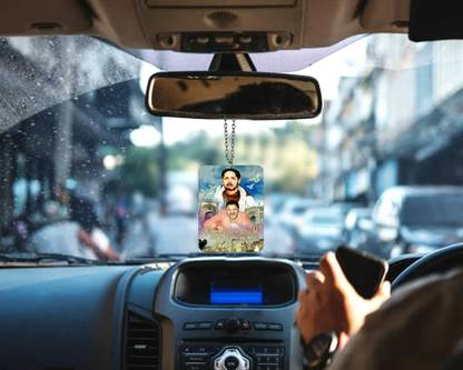 ddl Baba Laddi Shah & Murad Shah Ji Double Sided Car Accessories Car Hanging Ornament
