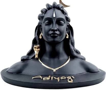 Shaktiyantra Great Adiyogi Shiva Matt Finishing|Adiyogi Shiva Statue for Car Dashboard Car Hanging Ornament