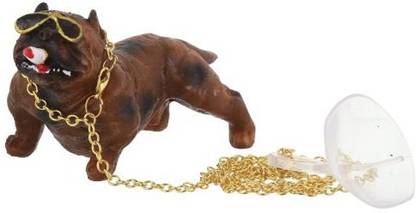 Pepino esin Car Dashboard Pitbull Smoking Dog with Chain Decorative Showpiece Car Hanging Ornament
