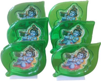 HOIVA (PACK OF 6) Little Krishna Idol for Home decorative / Office/ Home-Temple Decorative Showpiece  -  8 cm