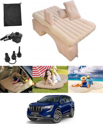 ABJD Beige Inflatable Car Inflatable Travel Bed/Two Pillows/Pump and Repair Kit-323 Multifunctional Car Inflatable Bed Mattress For(Car Travel,Camping,Swimming) Car Inflatable Bed