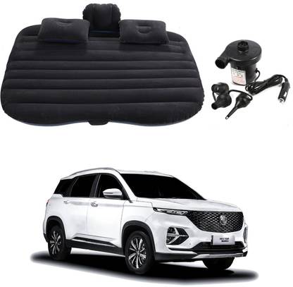 Oshotto Car Travel Inflatable Bed Mattress with Two Air Pillows For MG Hector Plus Car Inflatable Bed
