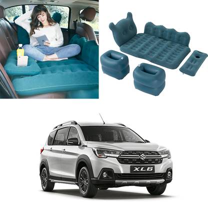 Oshotto Designer Mattress with Two Air Pillows For Maruti Suzuki XL6 (Blue) Car Inflatable Bed