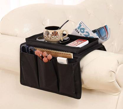 Wishbone Arm Rest Media Organizer 6 Pockets Sofa Couch Arm Rest Organizer Snack Mobile Holder Storage Organizer Car Inflatable Bed