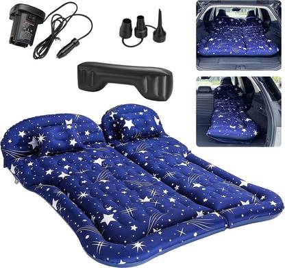 ALLEXTREME Air Mattress Portable & Multifunctional Car Bed With 2Inflatable Cushion Pillows Quick Inflation Design Ideal For Sleeping & Camping Car Inflatable Bed