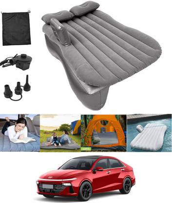 ABJD Silver Inflatable Car Travel Bed/Two Pillows/Pump For Verna Hyundai 2023 Multifunctional Car Inflatable Bed Mattress For(Car Travel,Camping,Swimming) Car Inflatable Bed