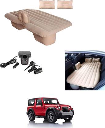 MSNP Mutifunctional Car Inflatable Beige Bed With Air Pump-266 Car Pillow Comfortable Travel,Sleeping,Outdoor Camping,Seating Relaxing-266 Car Inflatable Bed