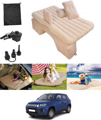 ABJD Beige Inflatable Car Inflatable Travel Bed/Two Pillows/Pump and Repair Kit-39 Multifunctional Car Inflatable Bed Mattress For(Car Travel,Camping,Swimming) Car Inflatable Bed