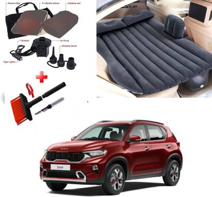 Auto Lovers ™ Car Inflatable Bed Black for Kia Sonat with Multipurpose Brush Car Inflatable Bed