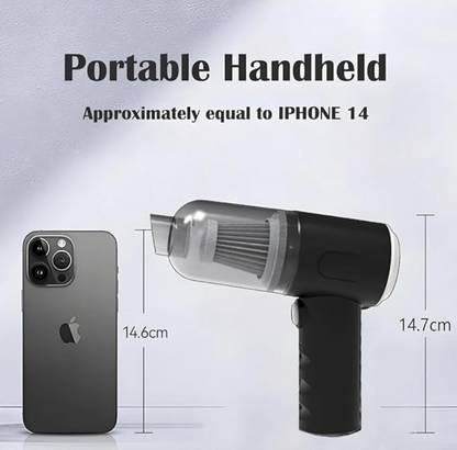 SBF Portable 3 in 1 Car Vacuum Cleaner USB Rechargeable Wireless Handheld Car Vacuum Cleaner Built in LED Light, Wet and Dry Kitchen, Shelf Closet Bedroom Vehicle Interior Cleaner
