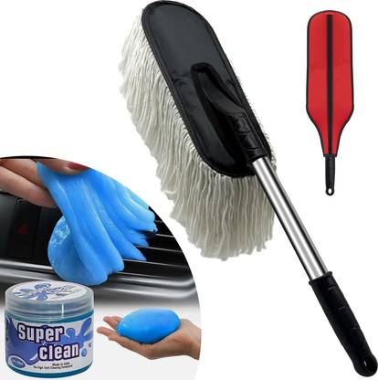 perex Premium Car Duster Microfiber|Dry Dusting |Car AC Vent Cleaning Gel Jelly Putty| CM-CD-CGP-01 Vehicle Interior Cleaner