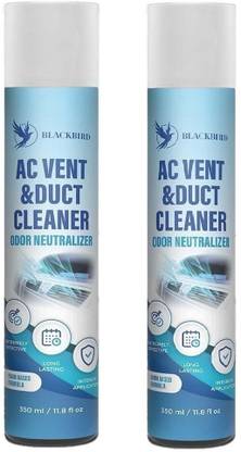 BLACKBIRD Car AC Vent & Duct Cleaner Spray – Odour Neutralizer with Long Nozzle Pipe Cleaner for Auto AC System - Effective Cleaning Solution |Pack of 2| Vehicle Interior Cleaner