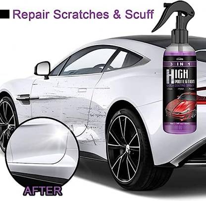 DAVAL ENTERPRISE Car Cleaning Spray 3 in 1 High Protection Quick Car Coating Spray, Car Wax Polish Spray Vehicle Interior Cleaner