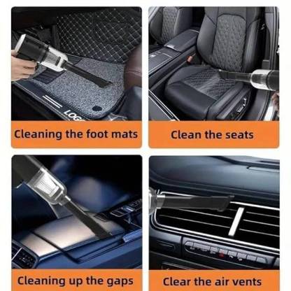 JERITO 3 in 1 Portable Vacuum Cleaner Duster Blower Air Pump Wireless Handheld Clean Microscopic dust Like Car, Home,Computer, Laptop, Flower, Mirror Vehicle Interio Vehicle Interior Cleaner