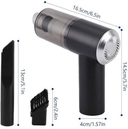 JERITO 3IN1 Portable Car Vacuum Cleaner with Blower | USB Rechargeable Wireless Portable Car Vacuum Cleaner, 120W and 12V Corded Handheld Mini Vacuum Vehicle Interior Cleaner