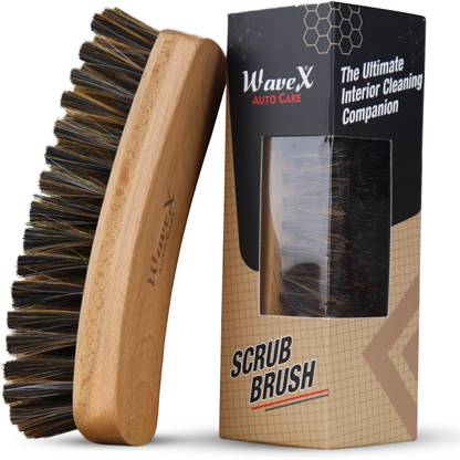 Wavex Car Cleaning Brush | Works Dry and Wet with Car Seat & Interior Cleaner Detailing Brush Vehicle Interior Cleaner