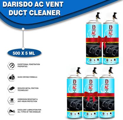 Darisdo Car AC Vent & Duct Cleaner Odor Form Spray AC Vent & Duct Cleaner Vehicle Interior Cleaner