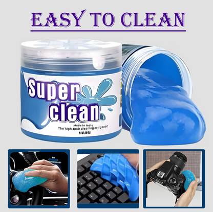 AUTOSITE Super Clean High-Tech Cleaning Compound Gel for Car AC Vent & Dashboard Keyboard, Laptop, Remote, Digital Camera Vehicle Interior Cleaner Pack Of 2 Vehicle Interior Cleaner