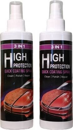 KR Shine Multipurpose Liquid Car & Bike Polish 3-in-1 High Protection Car Spray, Car Coating Agent, Set of 2 Vehicle Interior Cleaner