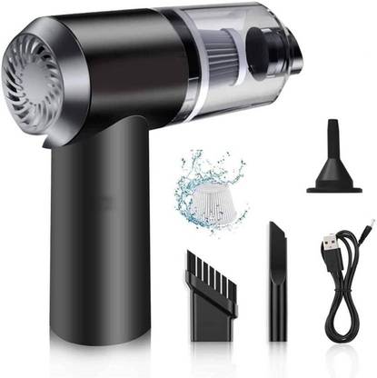 JERITO High Power 3 in 1 Car Vacuum Cleaner with blower USB Rechargeable Wireless Handheld Car Vacuum Cleaner and Smooth Design built in light Vehicle Interior Cleaner
